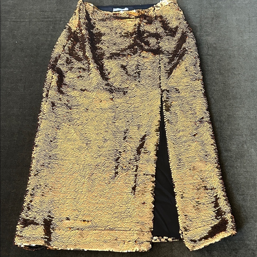 & Other Stories Gold Sequin Pencil Skirt NWT